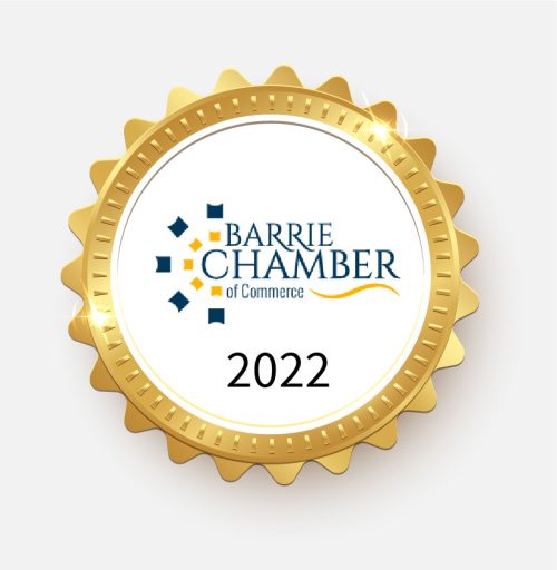 Award badge Barrie Chamber of Commerce Women in Trade 2022