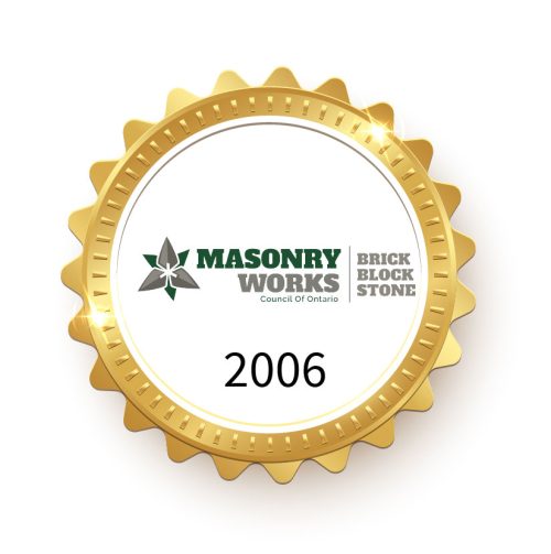Award badge Masonry Masterpiece Award 2006
