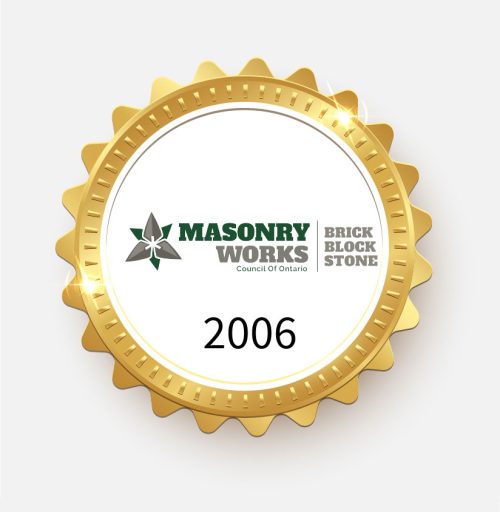 Award badge Masonry Masterpiece Award 2006